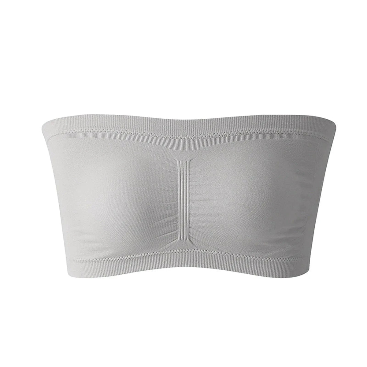 Ladies' Stretch Strapless Bra Fashion Solid Color Invisible Beauty Back Anti-slip Bra Suitable For One-Shoulder Top and Dress - A-1 Thread Vault