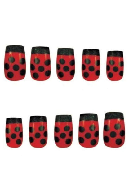 Ladybug Press On Nails - A-1 Thread Vault