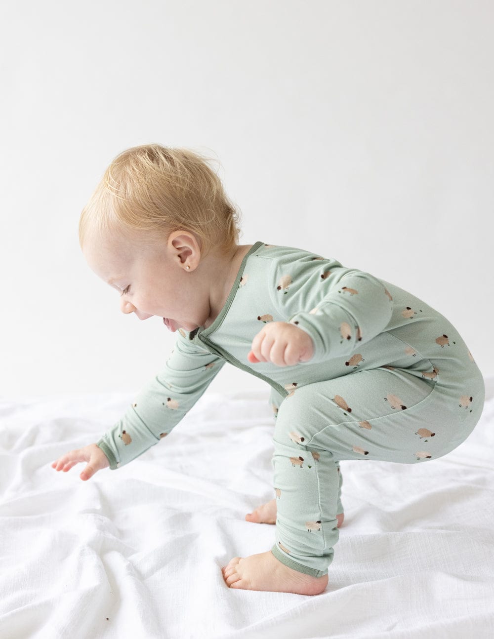 Lamb Bamboo Convertible Footed Onesie - A-1 Thread Vault
