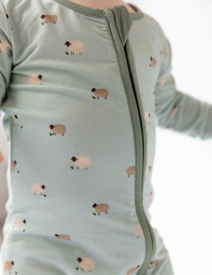 Lamb Bamboo Convertible Footed Onesie - A-1 Thread Vault