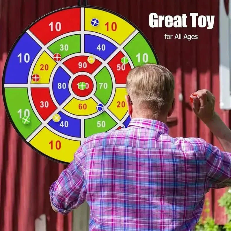 Large 29" Dart Board With Sticky Balls, Indoor & Outdoor Fun Party Play Game Toys - A-1 Thread Vault