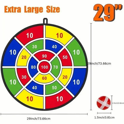 Large 29" Dart Board With Sticky Balls, Indoor & Outdoor Fun Party Play Game Toys - A-1 Thread Vault