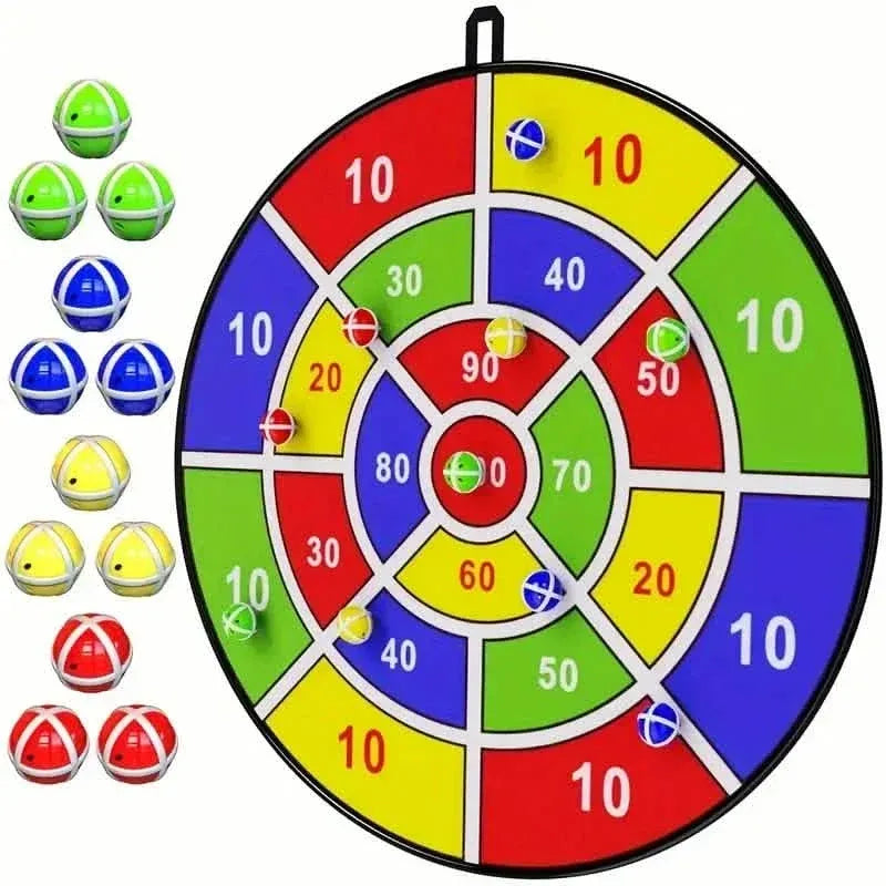 Large 29" Dart Board With Sticky Balls, Indoor & Outdoor Fun Party Play Game Toys - A-1 Thread Vault