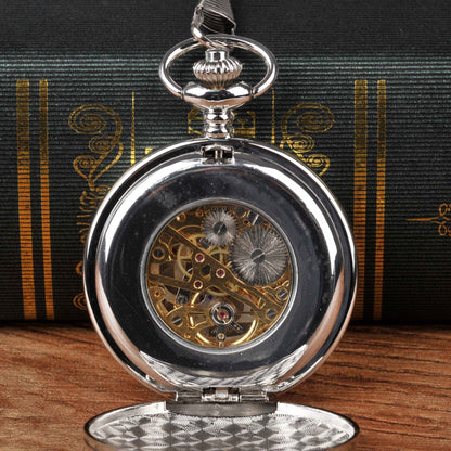 Large Pocket Watch Silver Double-hinged Mechanical - A-1 Thread Vault