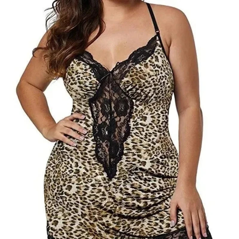 Large Size Spaghetti Straps Nightgown Women Summer Lace Satin Sleepwear Plus Size Nightdress Ladies Pajamas Home Clothes - A-1 Thread Vault