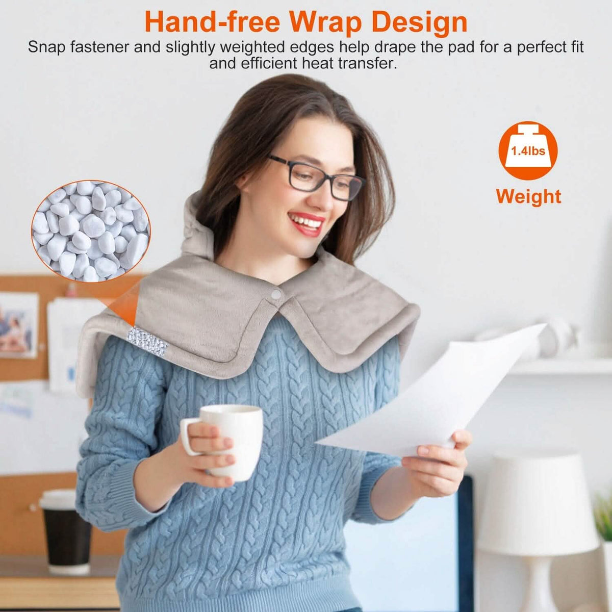 Large Weighted Heating Pad for Neck and Shoulders - A-1 Thread Vault