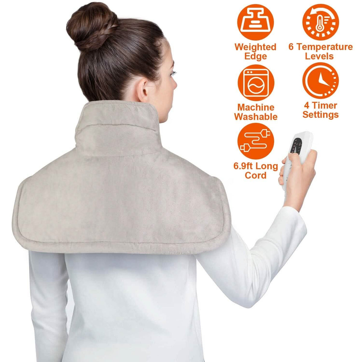 Large Weighted Heating Pad for Neck and Shoulders - A-1 Thread Vault