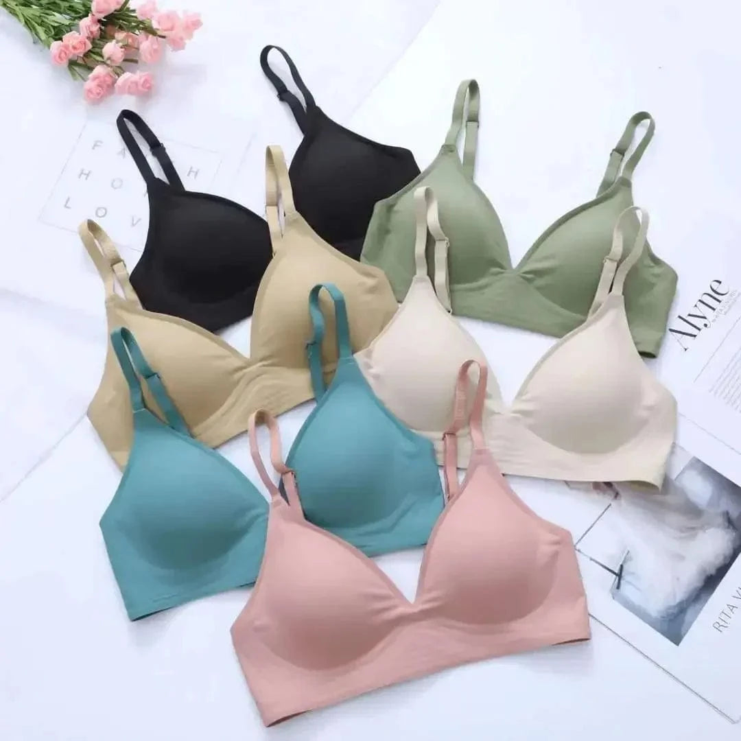 Latex Jelly Underwear Seamless Bras for Woman Wireless Sleep Removable Padded Bralette One Piece Brassiere No Wire Comfortable - A-1 Thread Vault