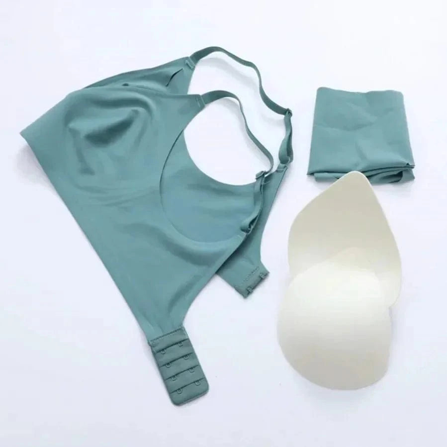 Latex Jelly Underwear Seamless Bras for Woman Wireless Sleep Removable Padded Bralette One Piece Brassiere No Wire Comfortable - A-1 Thread Vault
