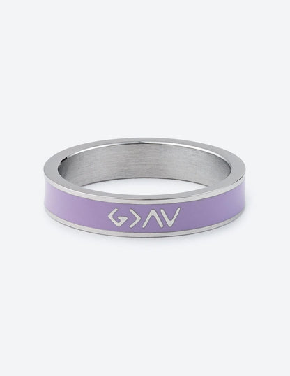 Lavender Enamel Highs and Lows Ring - A-1 Thread Vault