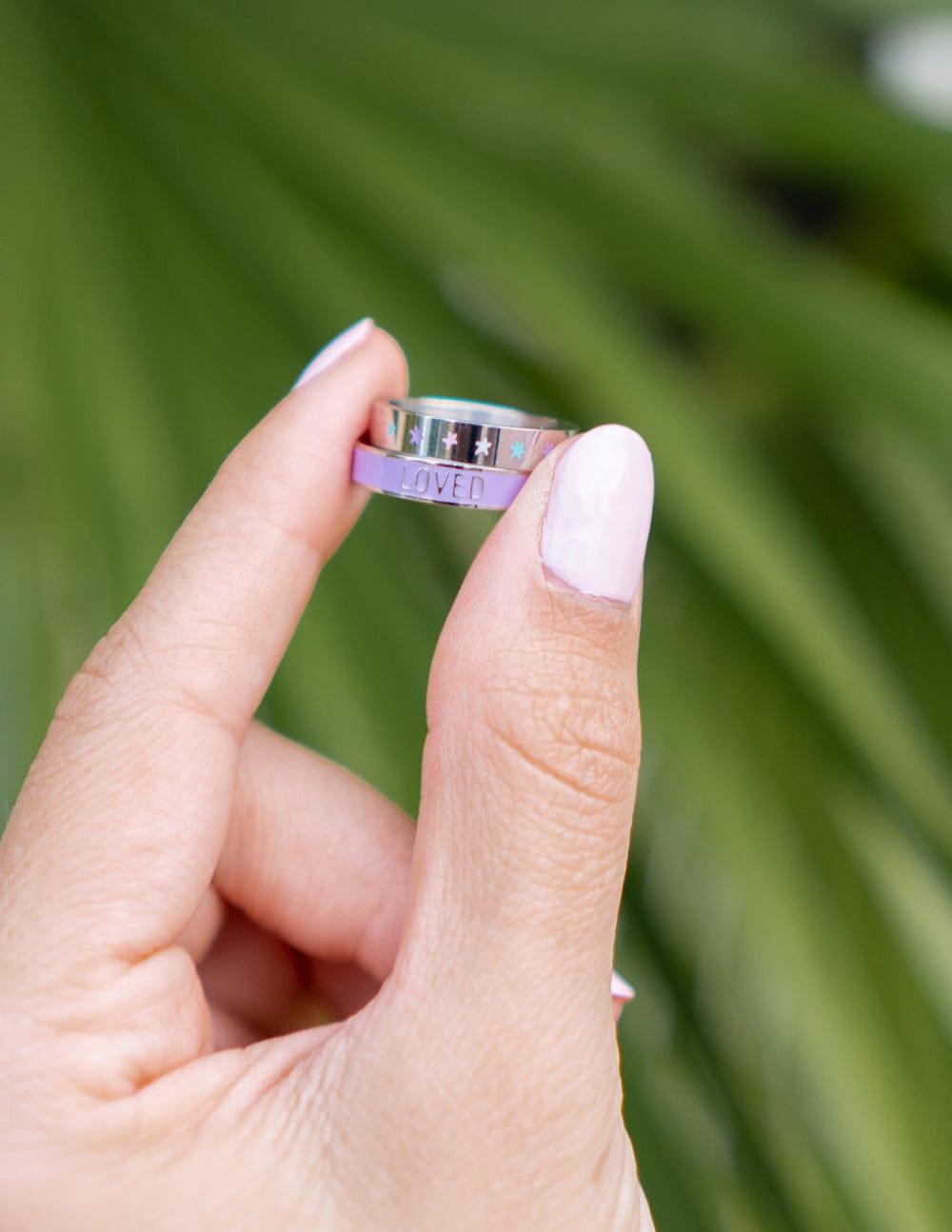 Lavender Enamel Loved Ring - A-1 Thread Vault