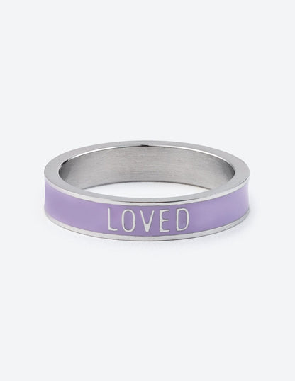 Lavender Enamel Loved Ring - A-1 Thread Vault