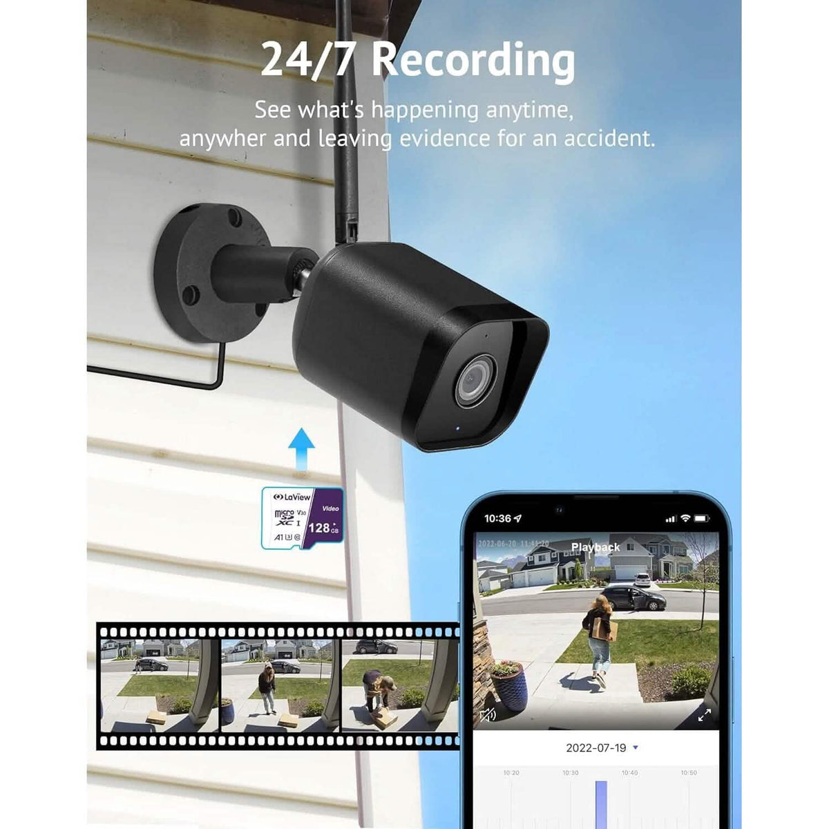 LaView Security Camera Outdoor 1080P HD Wi-Fi Camera (Refurbished) - A-1 Thread Vault