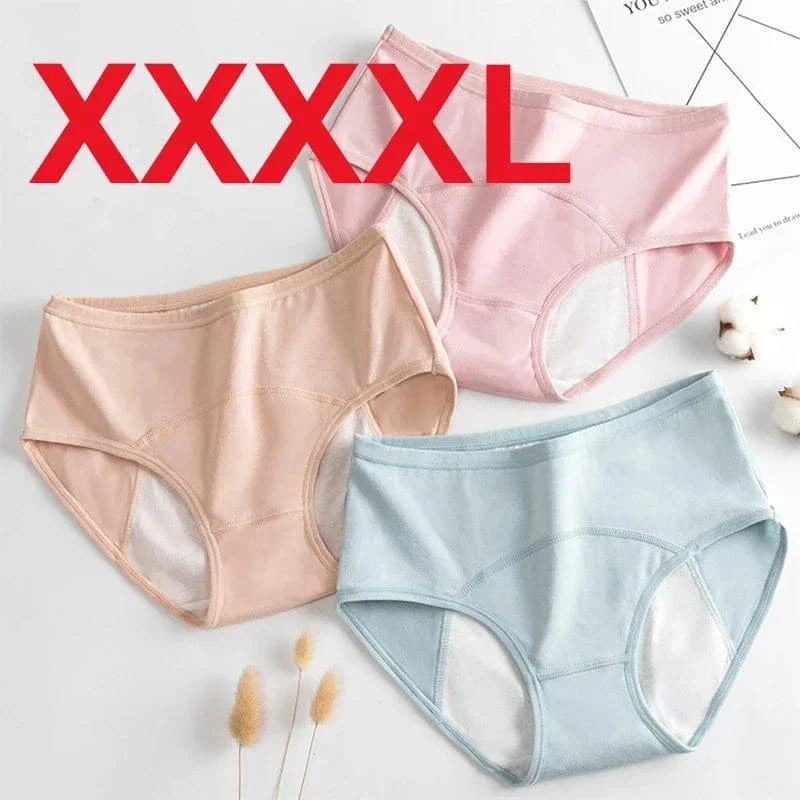 Leakproof Women Panties 3XL 4XL Waterproof Menstrual Underwear Heavy Absorbency Physiological Period Briefs Incontinence - A-1 Thread Vault