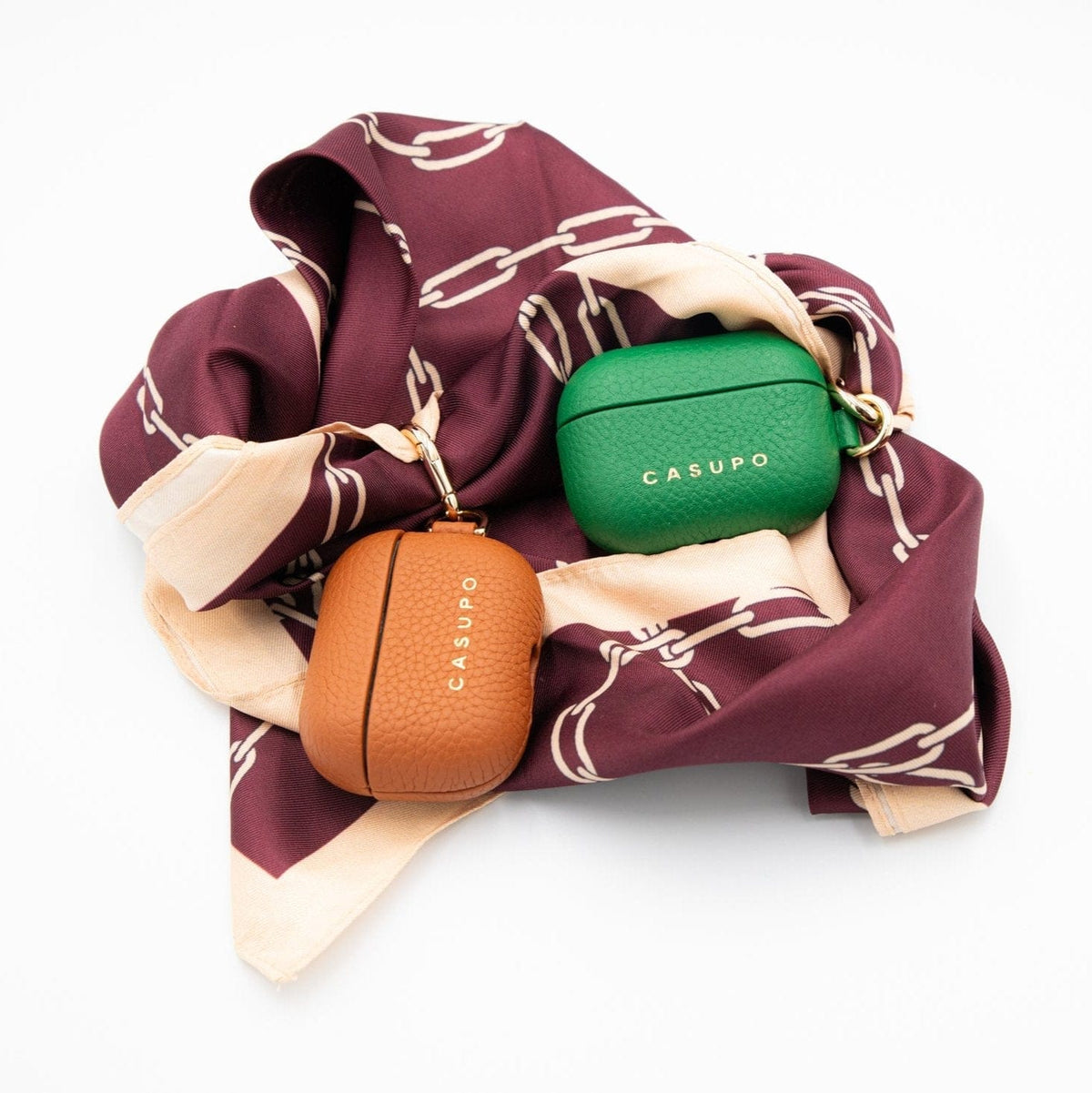 Leather Airpod Case - Tan - A-1 Thread Vault