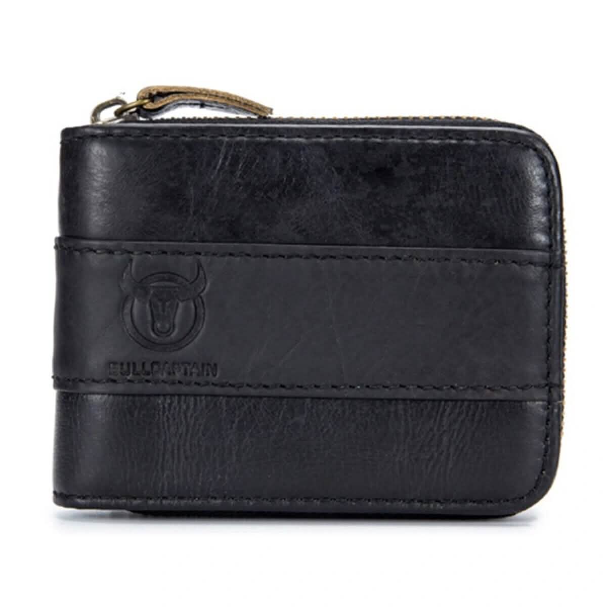 Leather Tri-Fold Anti-Magnetic Vintage 11 Card Slot Men's Wallet - A-1 Thread Vault