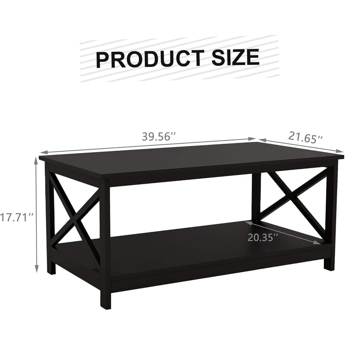 Lecut 39.56” L Concise Style Coffee Table Oxford Console Table - A-1 Thread Vault