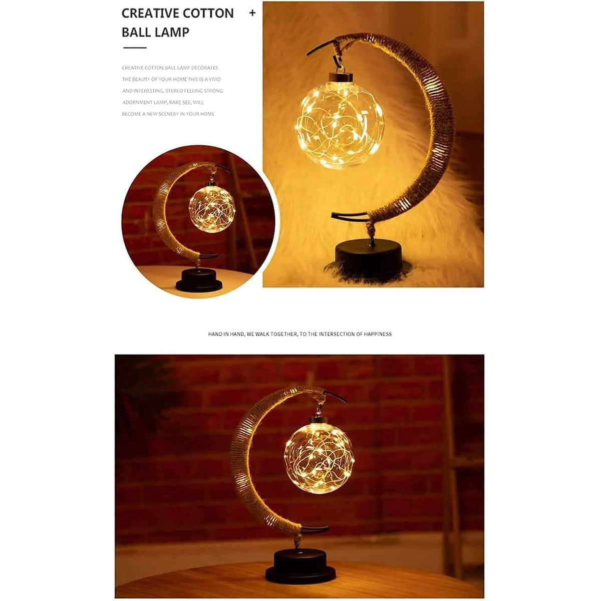 LED Ball Lamp Wrought Iron Moon Lamp - A-1 Thread Vault
