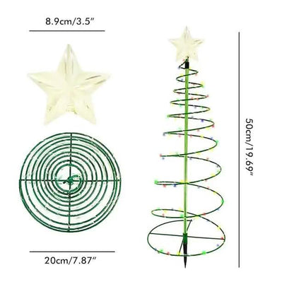 LED Christmas Tree Outdoor Solar Ground Plug Lights - A-1 Thread Vault