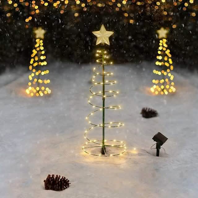 LED Christmas Tree Outdoor Solar Ground Plug Lights - A-1 Thread Vault