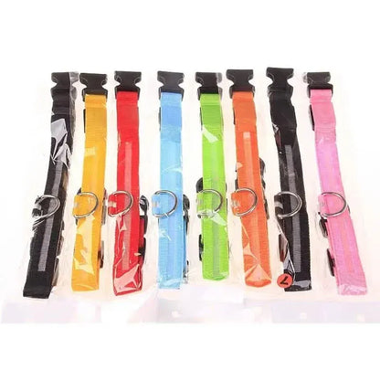 LED Dog Collars Light Adjustable Flashing Luminous Collar Night Anti-Lost - A-1 Thread Vault