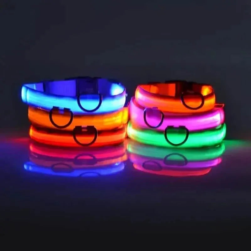 LED Dog Collars Light Adjustable Flashing Luminous Collar Night Anti-Lost - A-1 Thread Vault