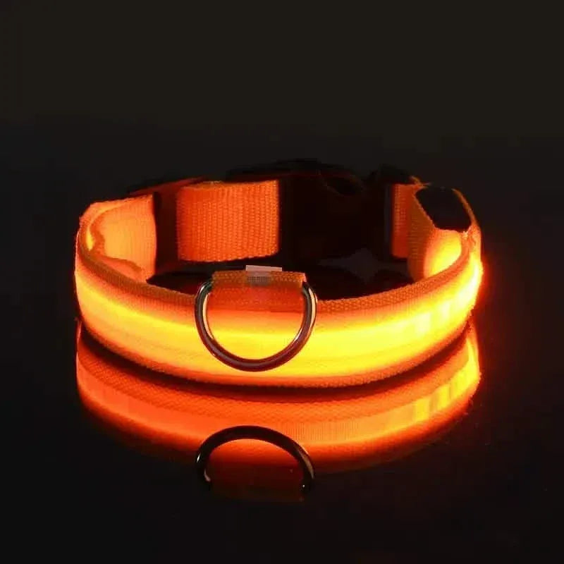 LED Dog Collars Light Adjustable Flashing Luminous Collar Night Anti-Lost - A-1 Thread Vault