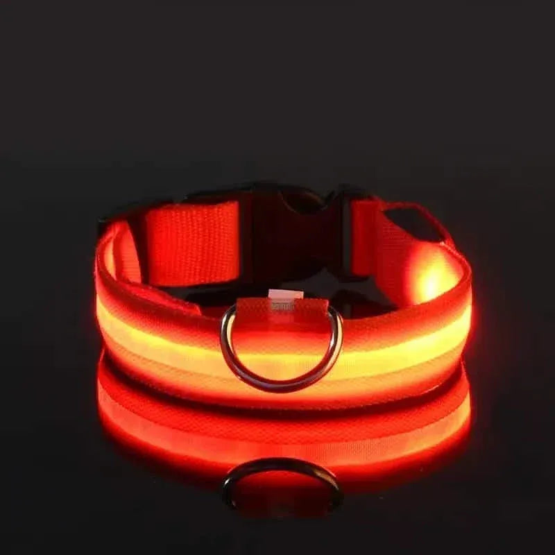 LED Dog Collars Light Adjustable Flashing Luminous Collar Night Anti-Lost - A-1 Thread Vault