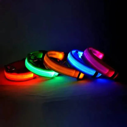 LED Dog Collars Light Adjustable Flashing Luminous Collar Night Anti-Lost - A-1 Thread Vault