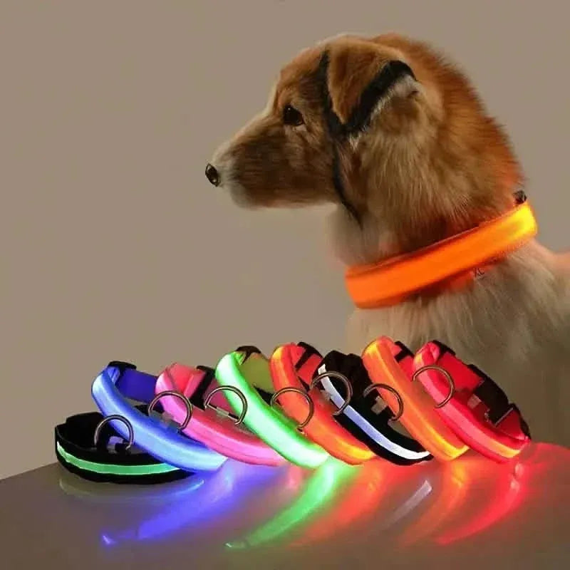 LED Dog Collars Light Adjustable Flashing Luminous Collar Night Anti-Lost - A-1 Thread Vault