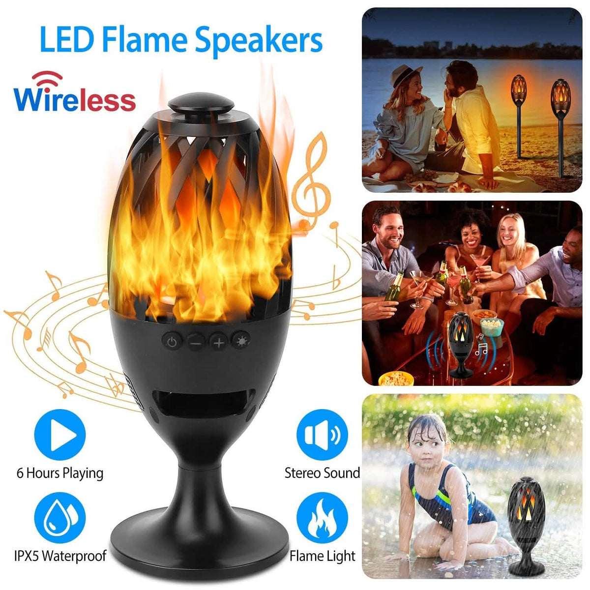 LED Flame Speakers Torch - A-1 Thread Vault
