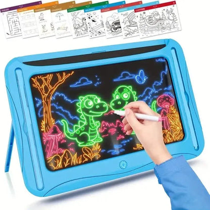 LED Light-Up Doodle Board – 9 Double-Sided Cards with Markers, Art Toy for Kids 3-8 - A-1 Thread Vault