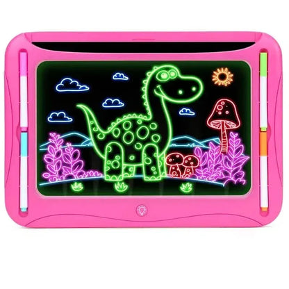 LED Light-Up Doodle Board – 9 Double-Sided Cards with Markers, Art Toy for Kids 3-8 - A-1 Thread Vault
