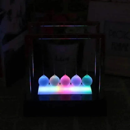 LED Light Up Pendulum Perpetual Fun Science Physics Learning Balance Balls Desk Toys - A-1 Thread Vault