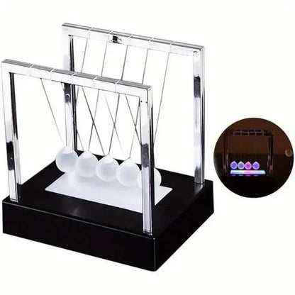 LED Light Up Pendulum Perpetual Fun Science Physics Learning Balance Balls Desk Toys - A-1 Thread Vault