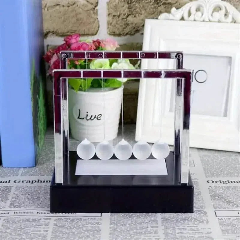 LED Light Up Pendulum Perpetual Fun Science Physics Learning Balance Balls Desk Toys - A-1 Thread Vault