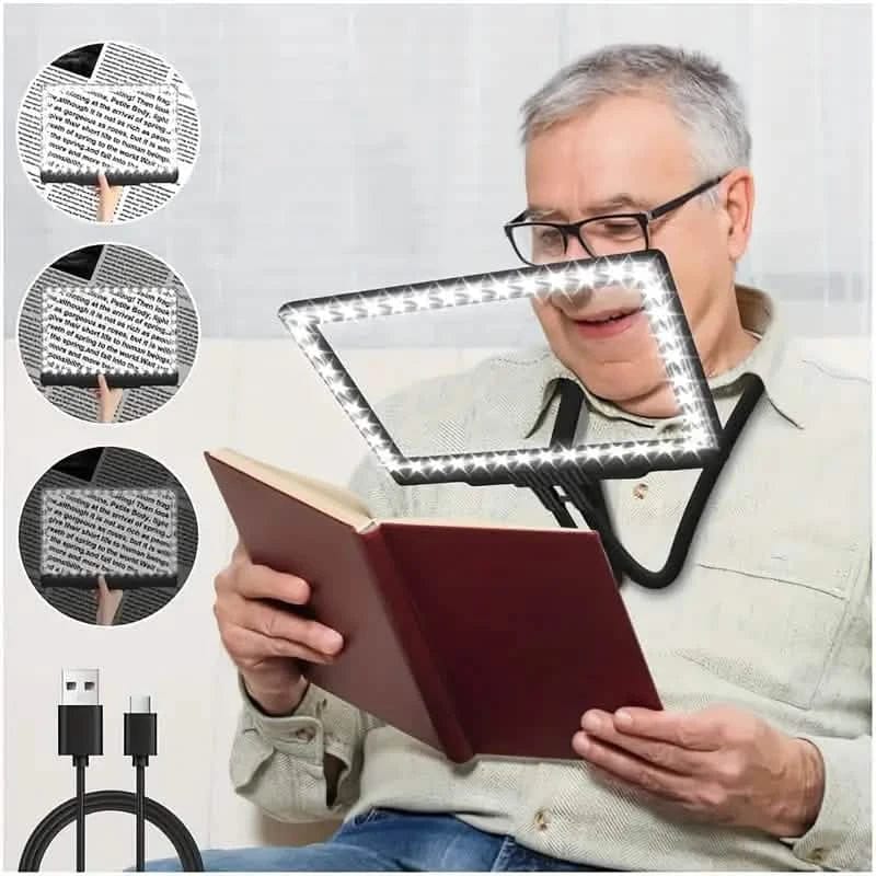 LED Magnifying Glass with Stand - 5x Zoom, USB Rechargeable Reading Aid - A-1 Thread Vault