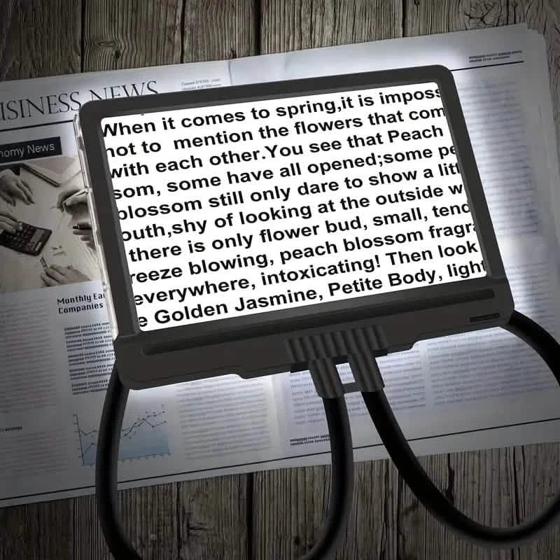 LED Magnifying Glass with Stand - 5x Zoom, USB Rechargeable Reading Aid - A-1 Thread Vault