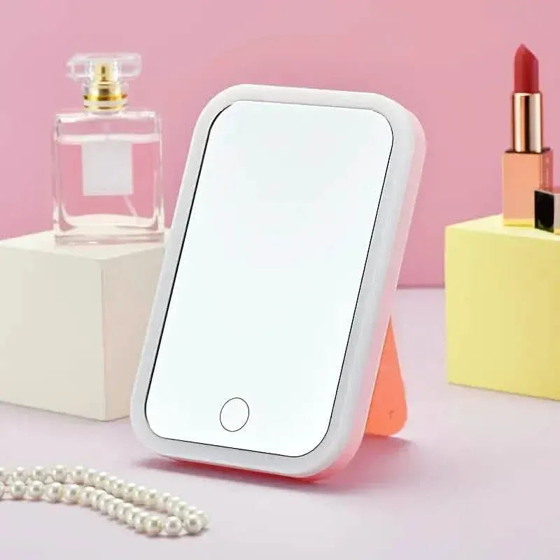 LED Makeup Mirror Touch Screen 3 Light Portable Standing Folding Vanity Mirror - A-1 Thread Vault