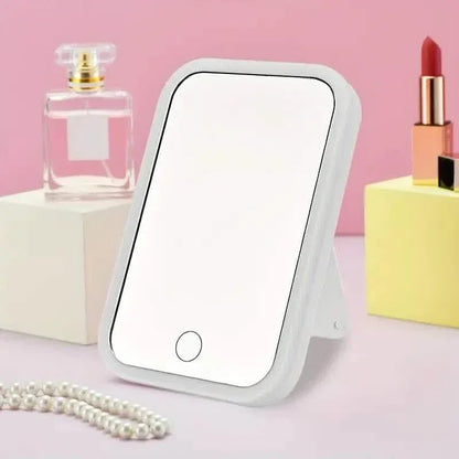 LED Makeup Mirror Touch Screen 3 Light Portable Standing Folding Vanity Mirror - A-1 Thread Vault