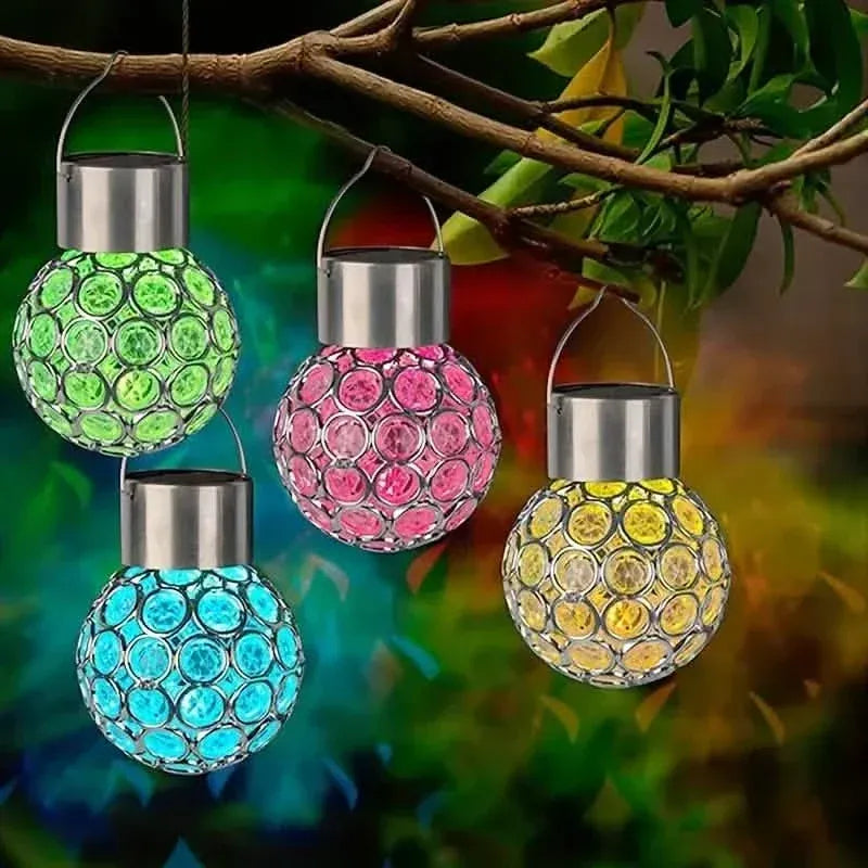 LED Outdoor Solar Lights Garden Light Chandelier Hanging Lamp - A-1 Thread Vault