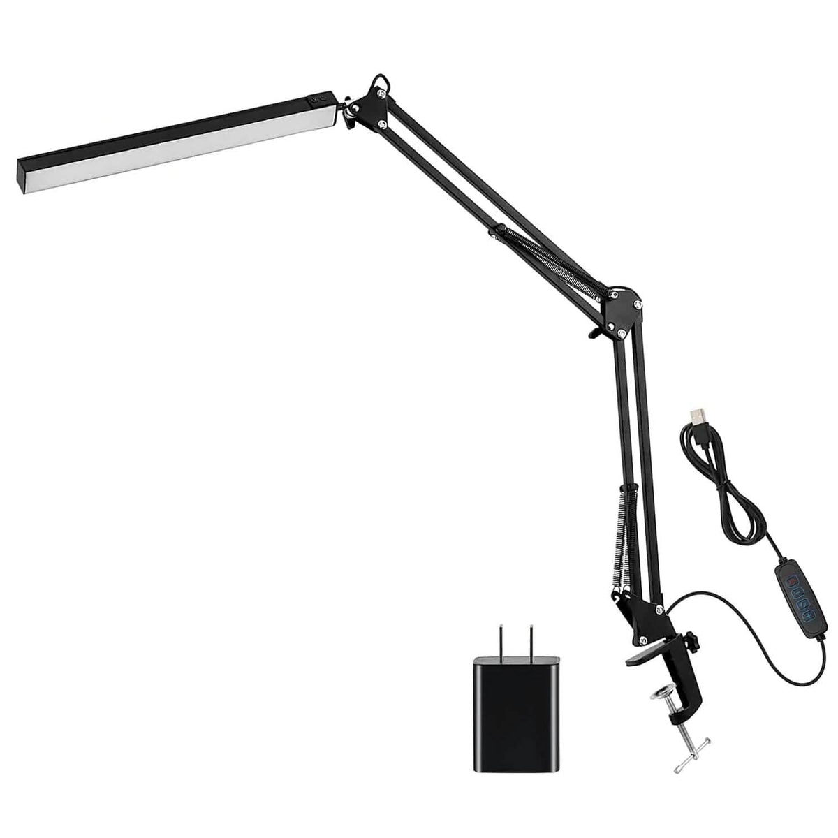 LED Reading Desk Lamp with Clamp Adjustable Swing Arm - A-1 Thread Vault