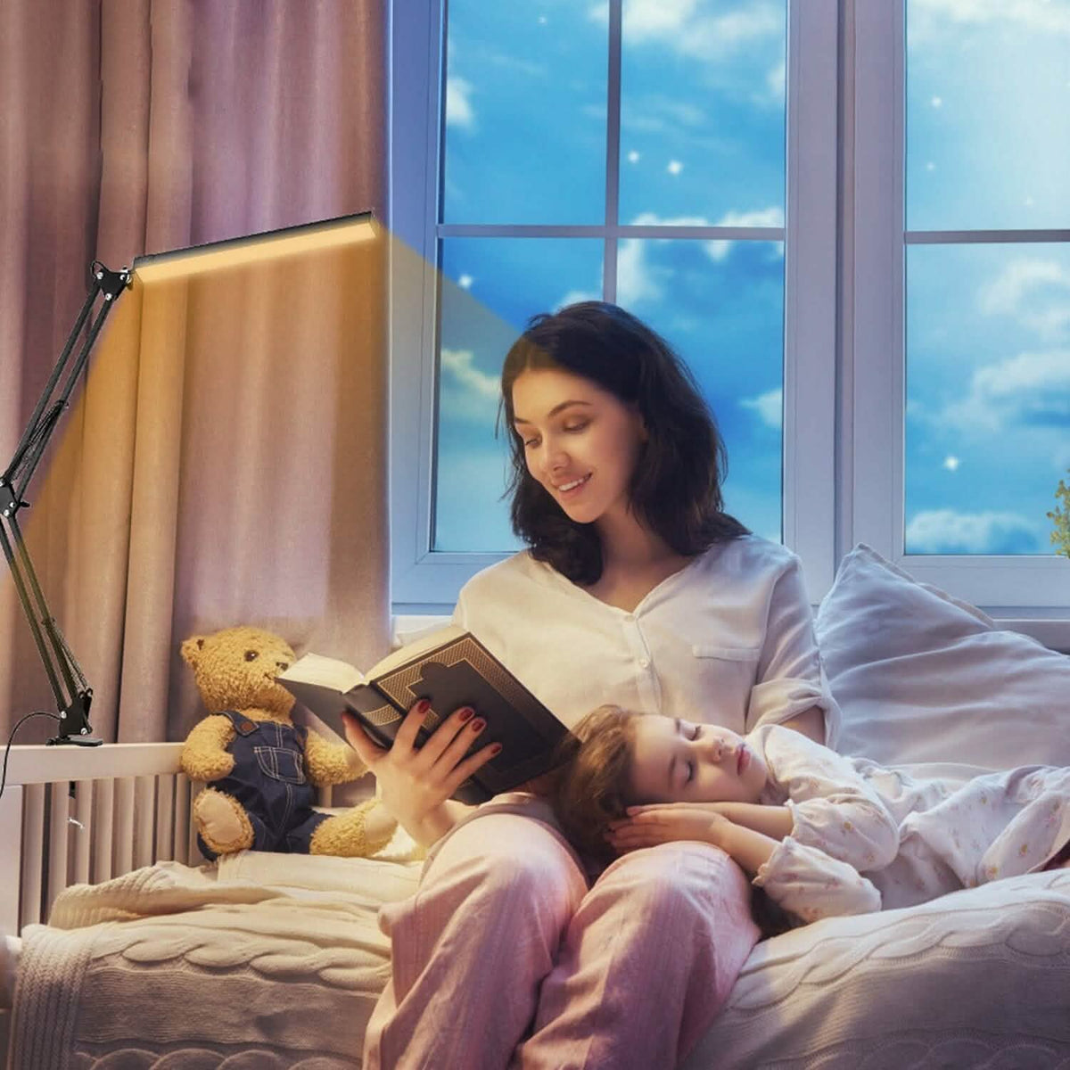 LED Reading Desk Lamp with Clamp Adjustable Swing Arm - A-1 Thread Vault