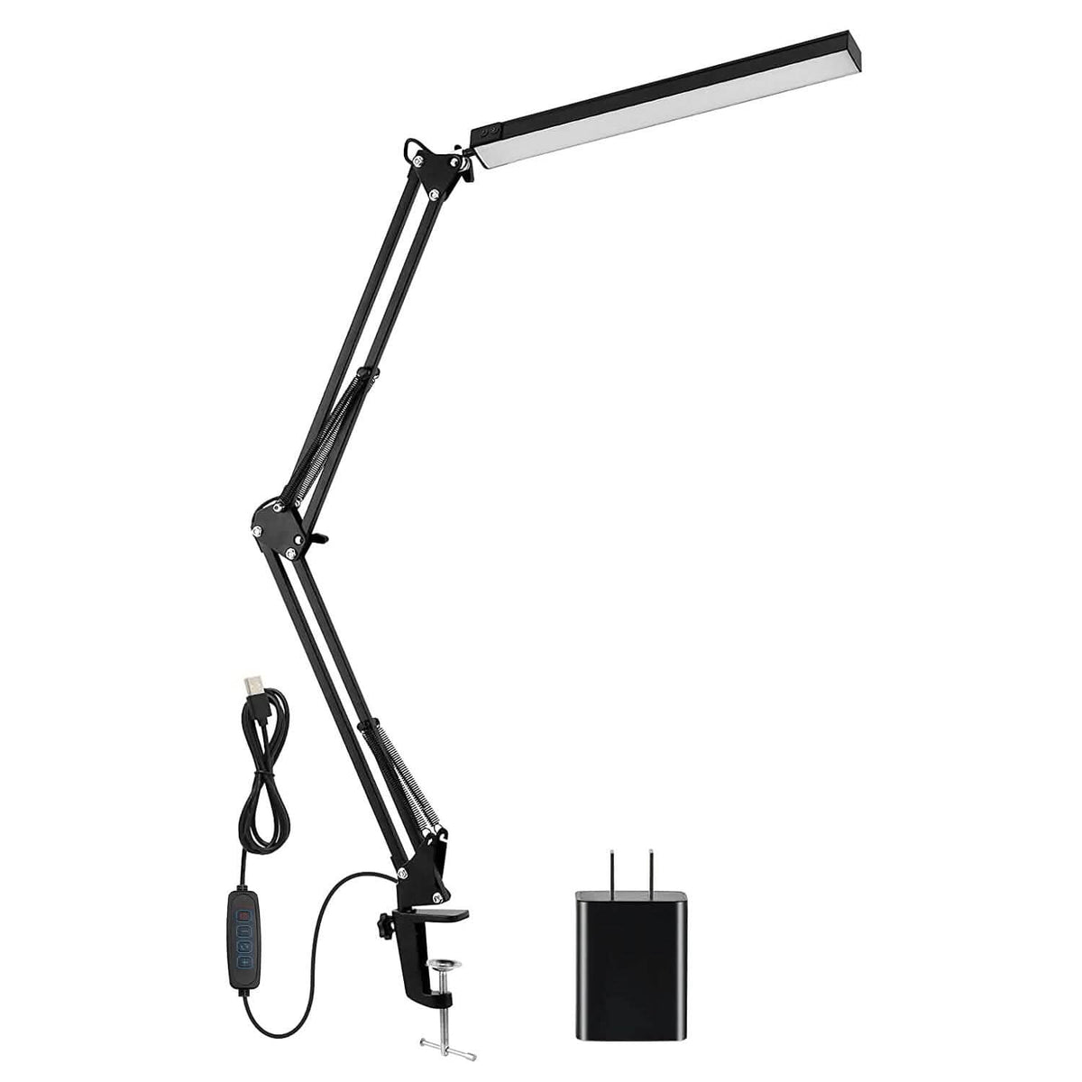 LED Reading Desk Lamp with Clamp Adjustable Swing Arm - A-1 Thread Vault