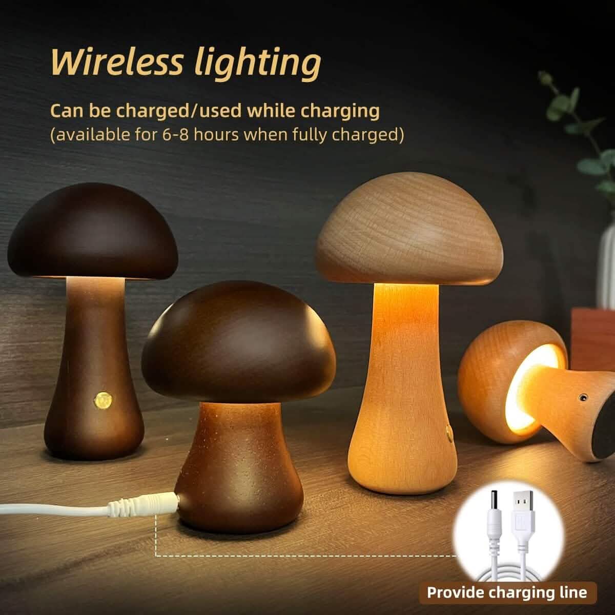 LED Rechargeable Creative Mushroom Table Lamp - A-1 Thread Vault
