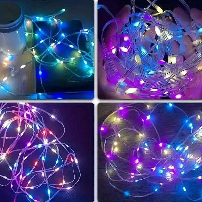 LED Rope Lights Outdoor, RGB Remote Control Fairy String Lights Plug In With 200 LEDs - A-1 Thread Vault