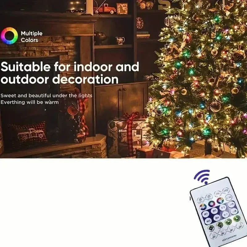 LED Rope Lights Outdoor, RGB Remote Control Fairy String Lights Plug In With 200 LEDs - A-1 Thread Vault