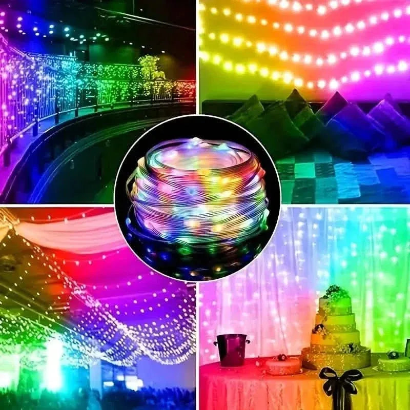 LED Rope Lights Outdoor, RGB Remote Control Fairy String Lights Plug In With 200 LEDs - A-1 Thread Vault