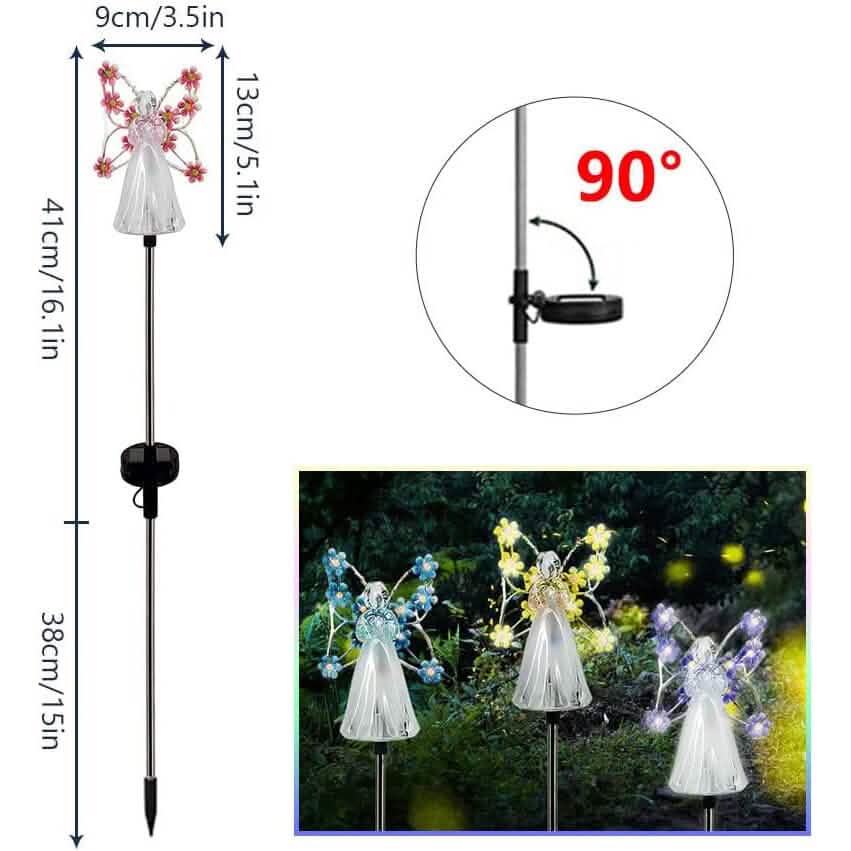 LED Solar Angel Garden Stake Lights - A-1 Thread Vault