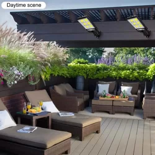 LED Solar Light Motion Sensor 3 Modes Flood Lamp Outdoor Street Wall Yard Garden - A-1 Thread Vault